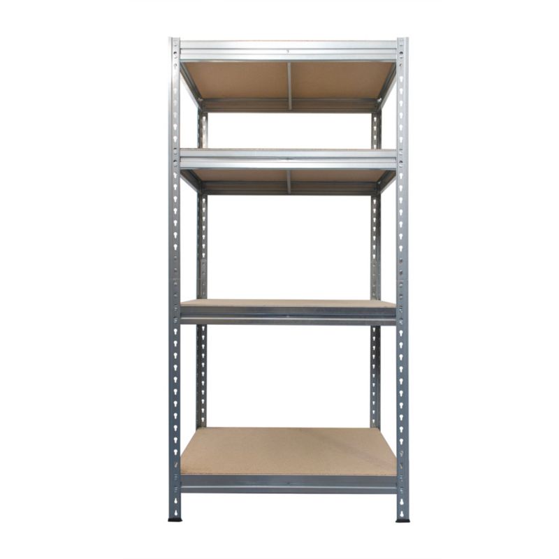 Regał magazynowy AR Shelving Bullrack Rivet ocynkowany z 4 półkami z płyt wiórowych DTD udźwig 450 kg na półkę 200x100x60cm 1 szt
