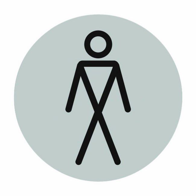 Tabliczka samoprzylepna WC Pan inox