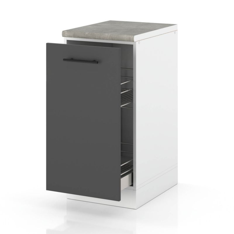 Szafka Kuchenna Hurtownia-Mebli Stojąca Cargo D40 CARGO sPremium 40cm Biały Mat Szary Mat 40x52x85 cm 1szt.