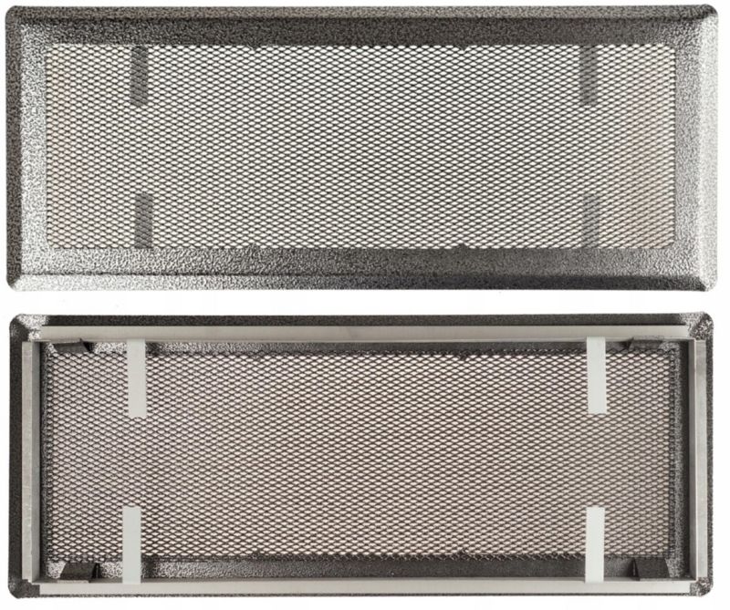 Kratka FEINZ Wentylacyjna Kominkowa Metal 16X45Cm Srebro 1 szt.