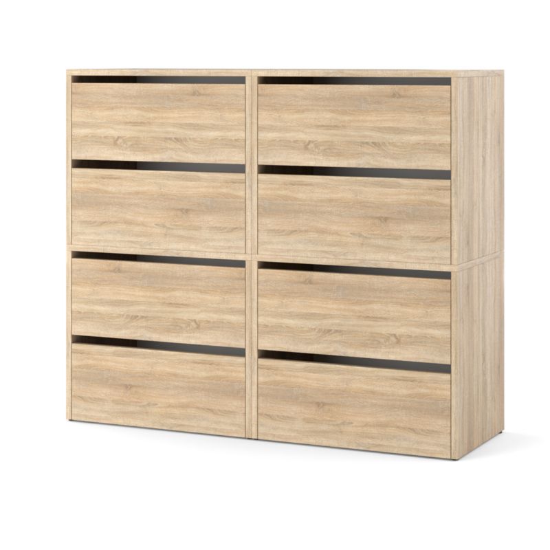 Szafka Na Buty Hurtownia-Mebli 8 Drzwi Zestaw szafki na buty Hugo 4 moduły 120cm Dąb Sonoma Dąb Sonoma 120x36x100 cm 1szt.