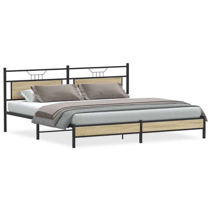 Łóżko metalowe WaszeMeble 193x201 cm brąz WM-3325118 1 szt.