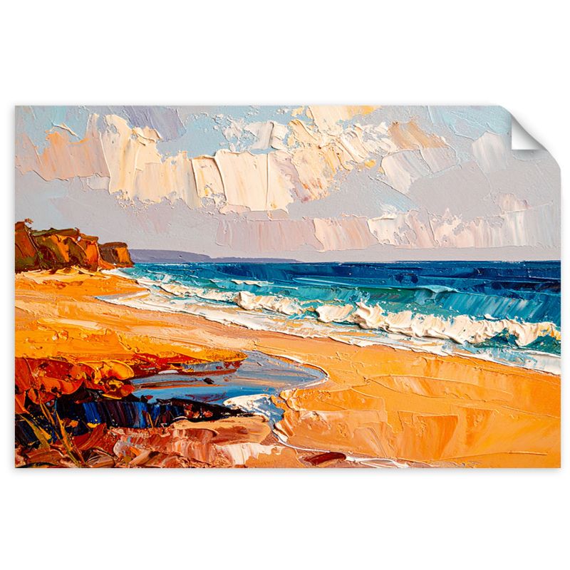 Naklejka na ścianę do salonu sypialni Feeby Plaża Morze Krajobraz jak malowany 150x100cm 1szt