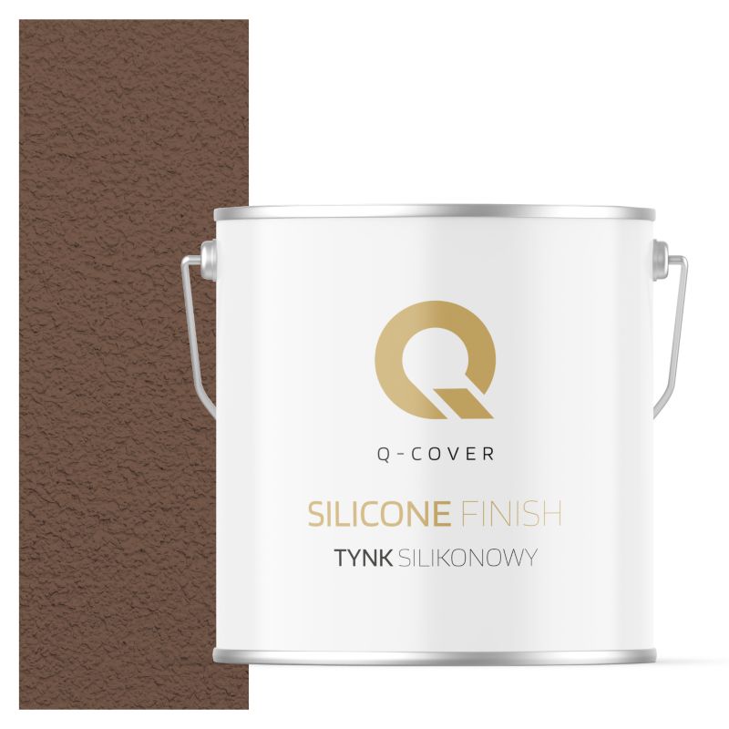 Tynk Silikonowy Elewacyjny Baranek 3.0mm Q-Cover Czekoladowy F536 7KG