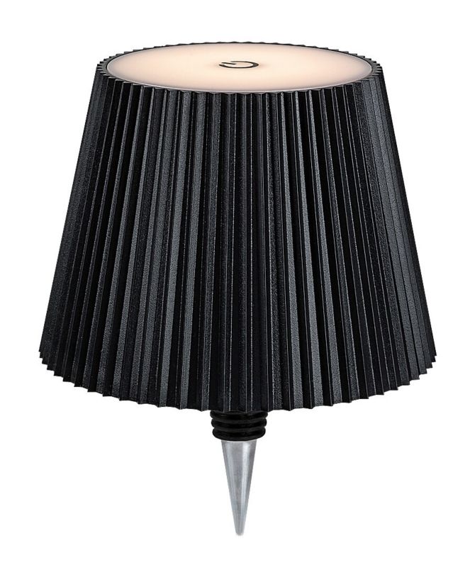 Lampa stołowa Rabalux Burdur czarno-przezroczysty LED 2W 3000K 180lm akumulator IP44 wym: 15.5 x 12 x 12 cm - 1 szt.
