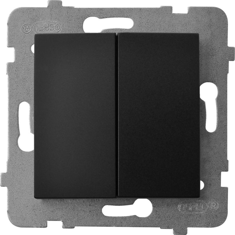 Łącznik podwójny schodowy Ospel As czarny