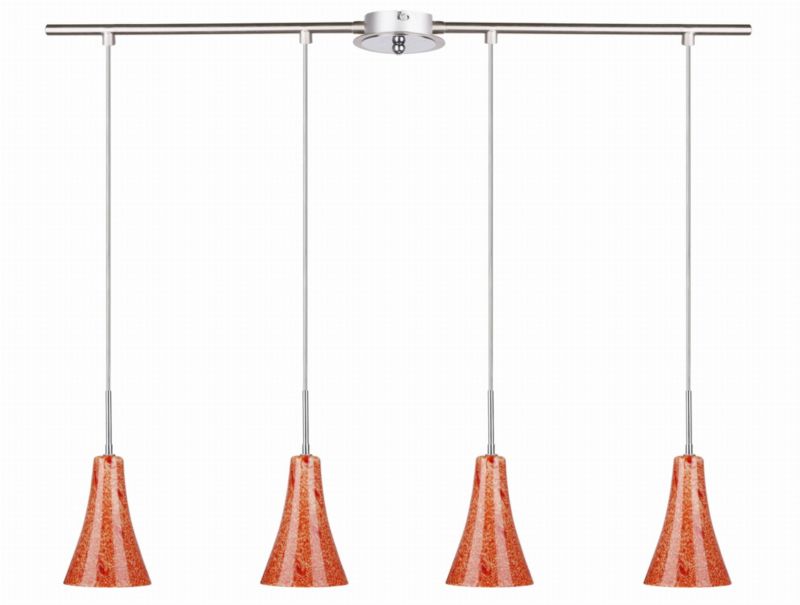 Lampa sufitowa wisząca Candellux Rufi satyno-pomarańczowa wym: 100 x 81 x 14 cm 4xE14 x 40W 1 szt.