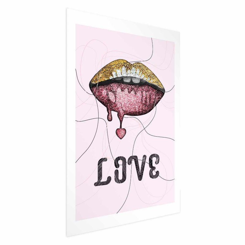 Plakat Artgeist Płynne usta 40x60 cm bez ramy 1 szt