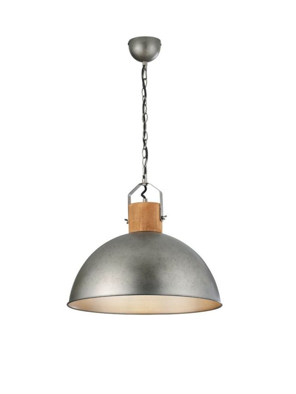 Lampa wisząca Trio Delhi srebrno-jasne drewno wym: 150 x 45 x 45 cm 1xE27 x 1 szt.