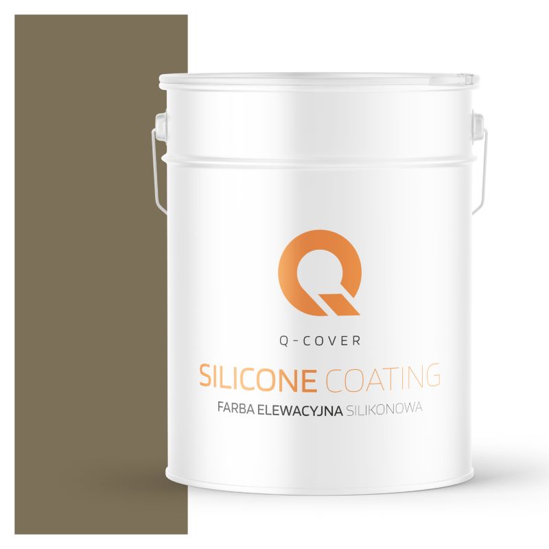 Farba Elewacyjna Silikonowa Fasadowa Q-Cover Khaki F455 10L