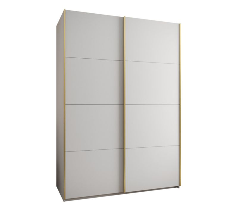 Szafa przesuwna Abiks LUX wysoka szer.170cm biały/biały/złoty 1szt.