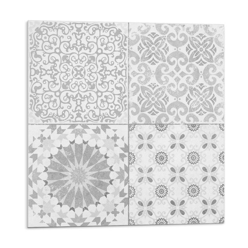 Kafelki samoprzylepne Wallfluent 30x30 cm Kwiatowo-geometriczna kompozycja 9 szt.