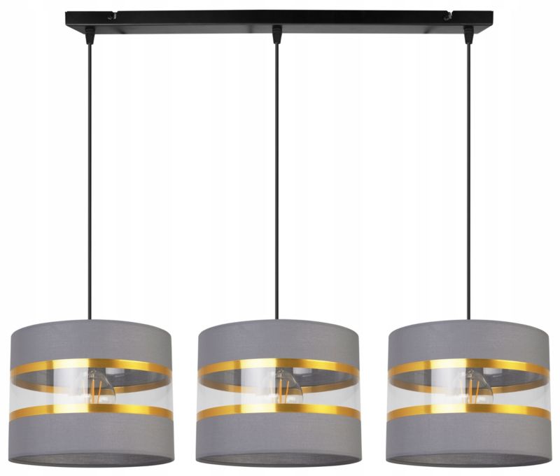 Lampa sufitowa wisząca Light Home LH Elegance Gold 3x E27 60W szary/czarny 1szt.