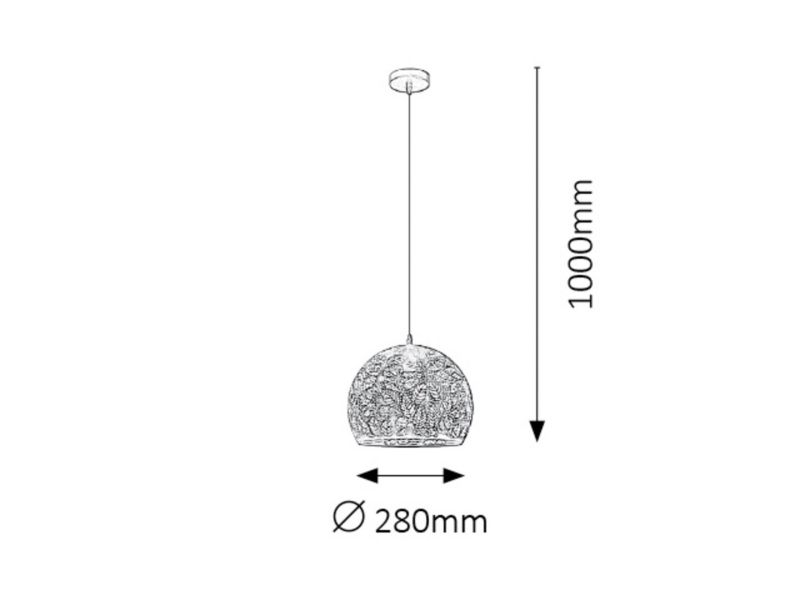 Lampa wisząca Rabalux Manorca czarna 1xE27x40W wym:100x28x28cm IP20 -1 szt.