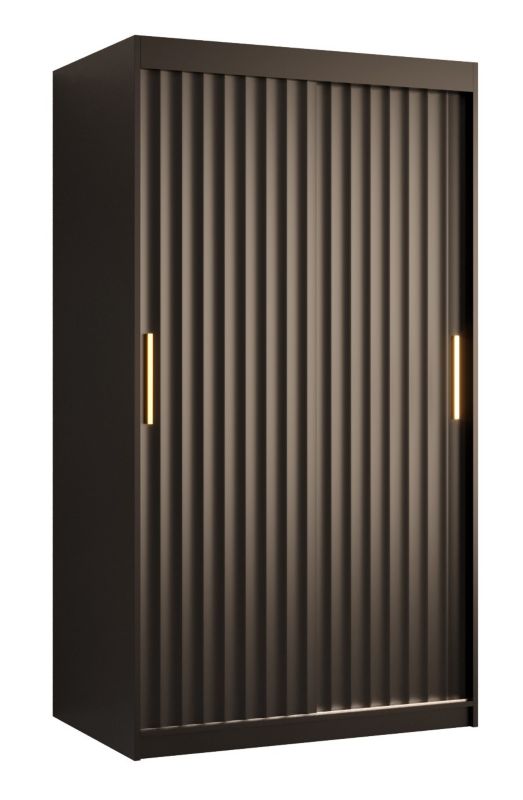 Szafa przesuwna Abiks RIFLO WAVE 1 100 czarny mat+ czarny mat 1 szt.