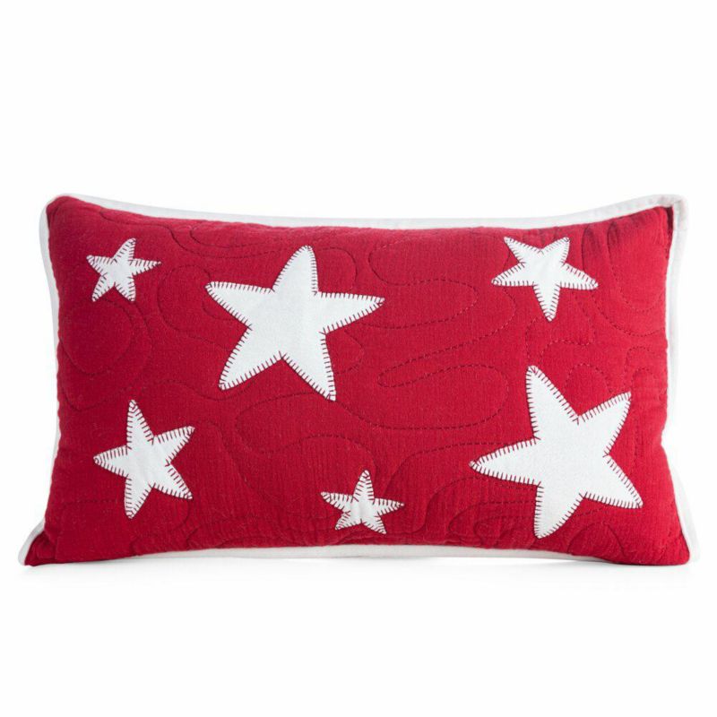 Poszewka 43 Eurofirany Świąteczna na poduszkę 30x50 cm Gwiazdki Czerwona 1 szt.