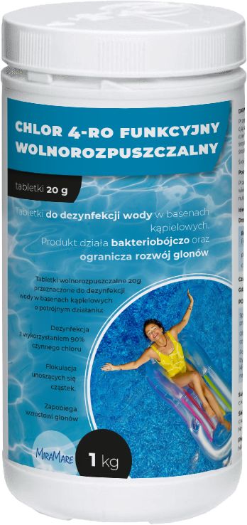 Tabletki MiraMare chlor wolnorozpuszczalny 20 g 1 kg