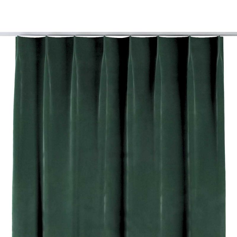 Zasłona na haczykach flex pojedynczych 140 x 260 cm Dekoria ciemny zielony 1 szt.