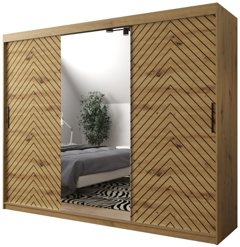 Szafa przesuwna Garderoba Abiks Jodełka 2 250 artisan + artisan 1 szt.