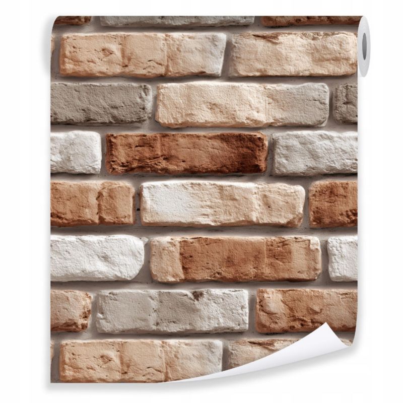 Tapeta WALLARENA Do Sypialni Salonu Na Flizelinie Cegła Beton Mur Brązowy 50x1000 cm T16247VE 1 szt.