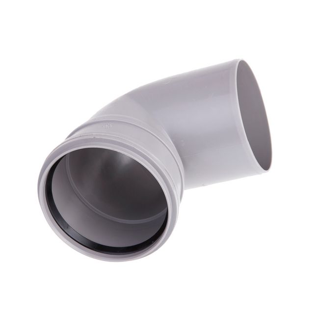Kolano kanalizacyjne Pipelife 88° 110 mm szare