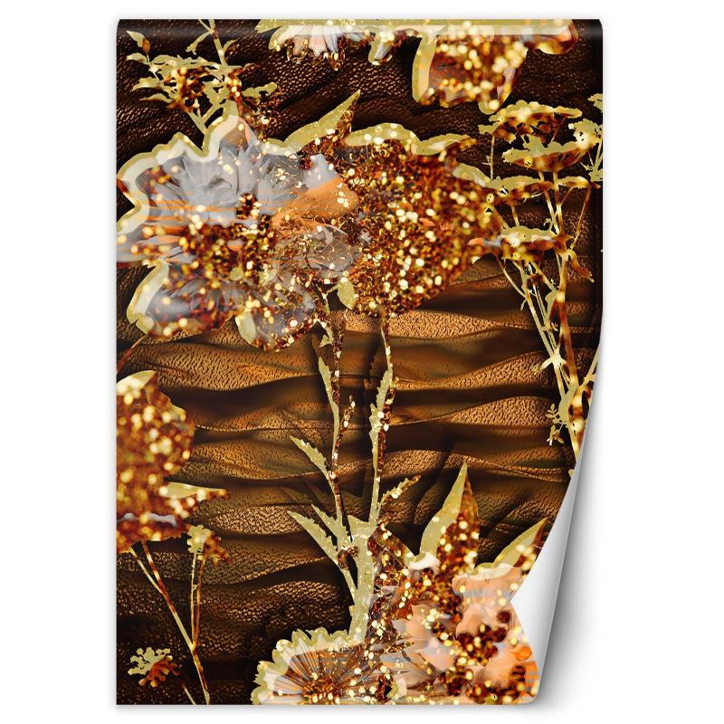 Fototapeta Feeby Złote kwiaty 100x140 1 szt