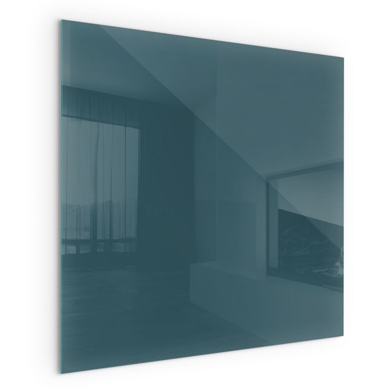 Szklana Podkładka Pod Kominek Kwadrat Wallfluent 60x60 cm Morski błękit 1 szt.