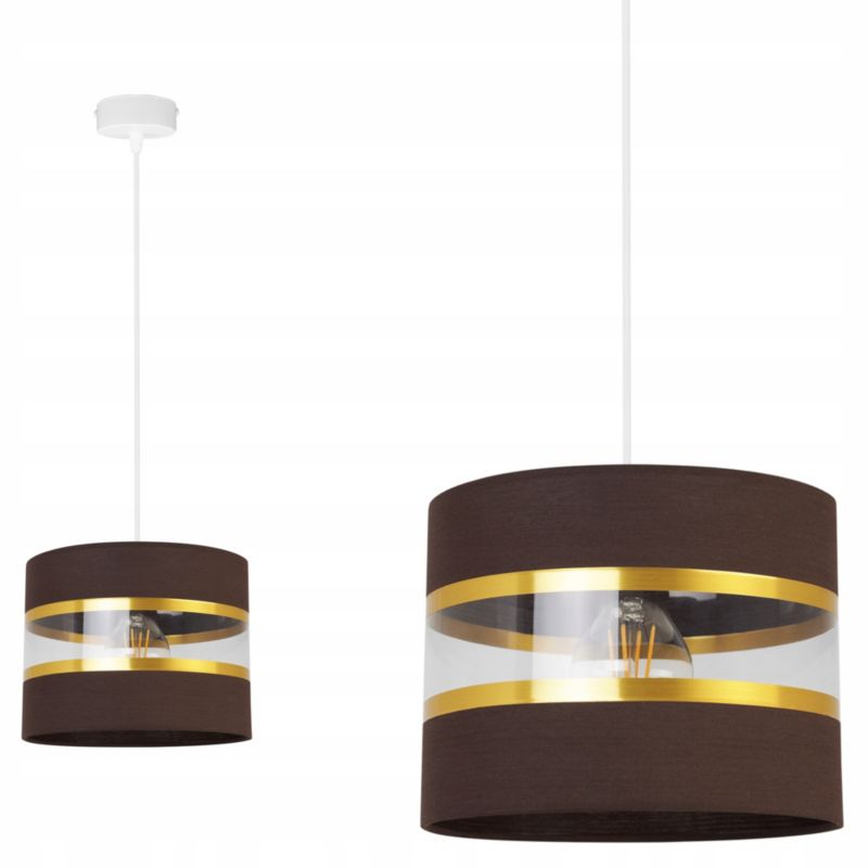 Lampa sufitowa wisząca Light Home LH Elegance Gold 1x E27 60W brązowy/biały 1szt.