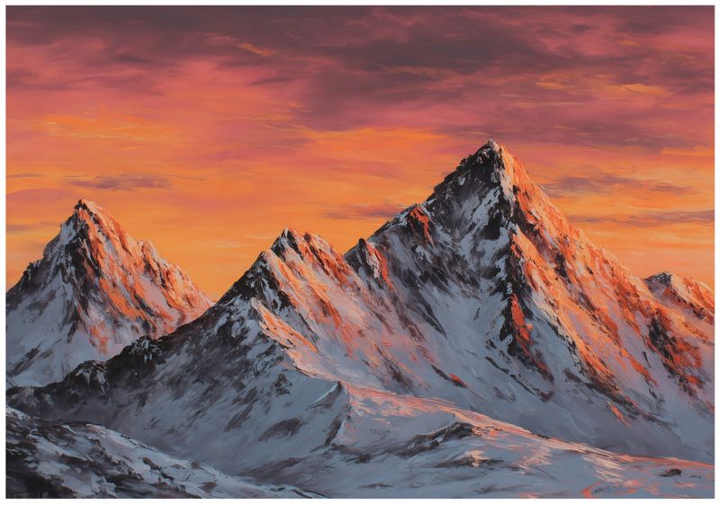 Fototapeta WALLARENA Do Sypialni Salonu Na Flizelinie Góry Pejzaż Natura Pomaranczowy 250x175 cm 16287VX5 1 szt.