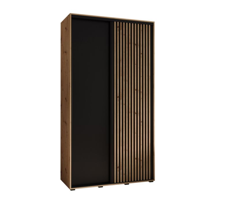 Szafa przesuwna Garderoba Abiks Lanko 1 130 gł. 60 artisan/czarny 1 szt.