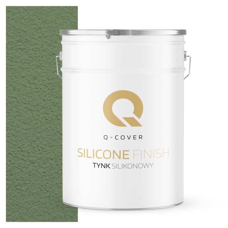 Tynk Silikonowy Elewacyjny Baranek 3.0mm Q-Cover Zielony ciemny F476 25KG
