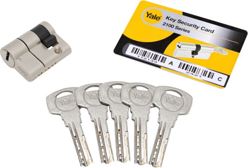 Wkładka atestowana Yale Max 30 x 10 mm satyna