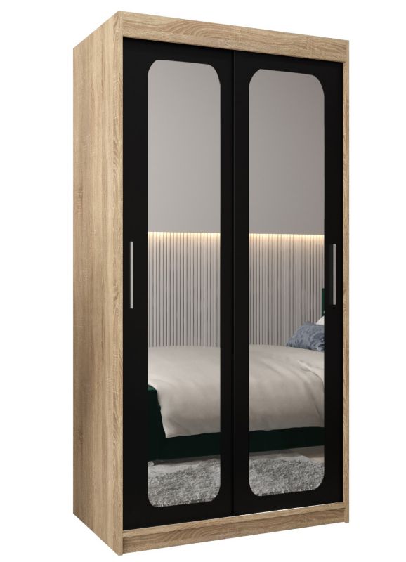 Szafa przesuwna Garderoba Abiks PROMO T3 100 sonoma/czarny 1 szt.