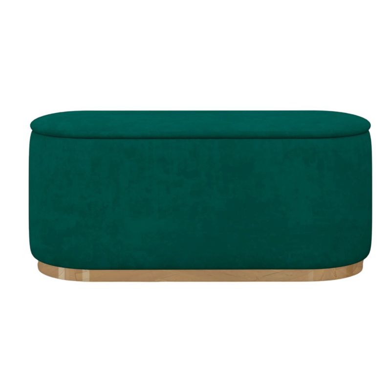 Zielony owalny puf ze schowkiem Dancan SCARLETT 110 cm 1 szt.