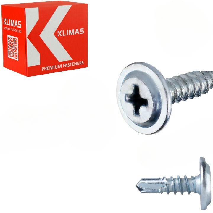 Wkręty samowiercące Klimas do przykręcania zestaw 4,2x19 mm 1000szt