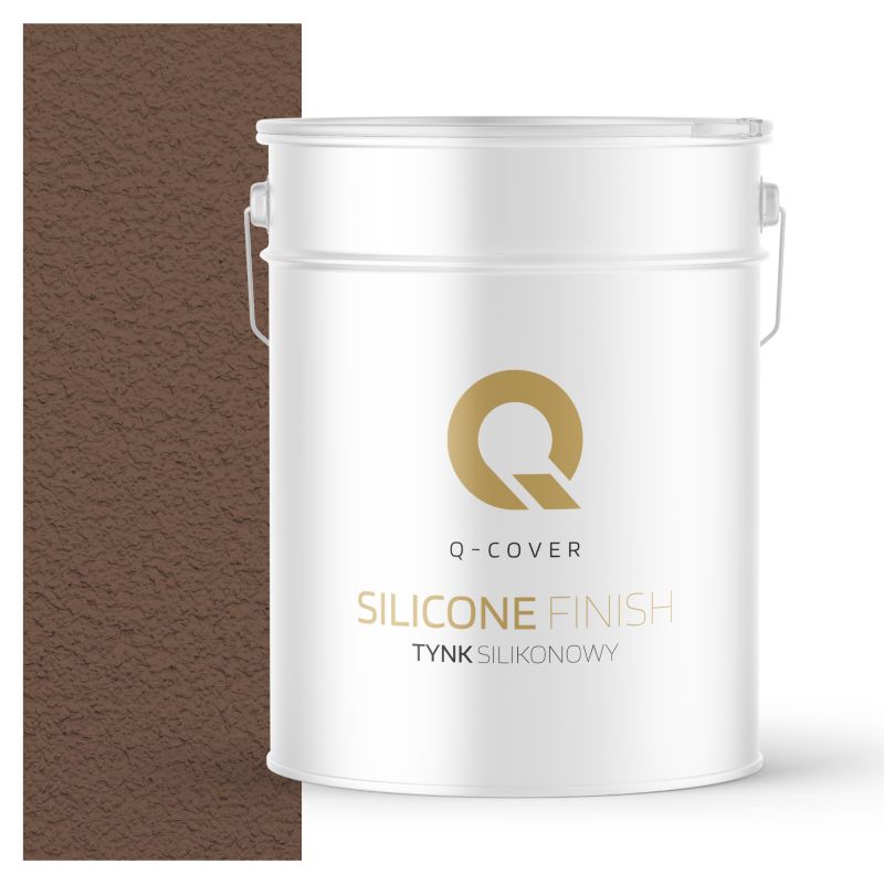 Tynk Silikonowy Elewacyjny Baranek 2.0mm Q-Cover Czekoladowy F536 15KG