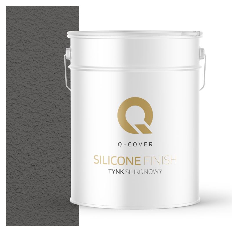 Tynk Silikonowy Elewacyjny Baranek 2.0mm Q-Cover Szary ciemny F276 15KG