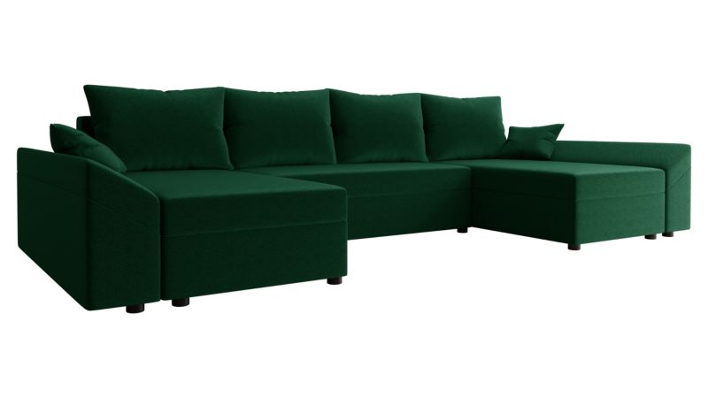 Narożnik z funkcją spania MIRJAN 24 Dante U Lux butelkowa zieleń 1 szt.