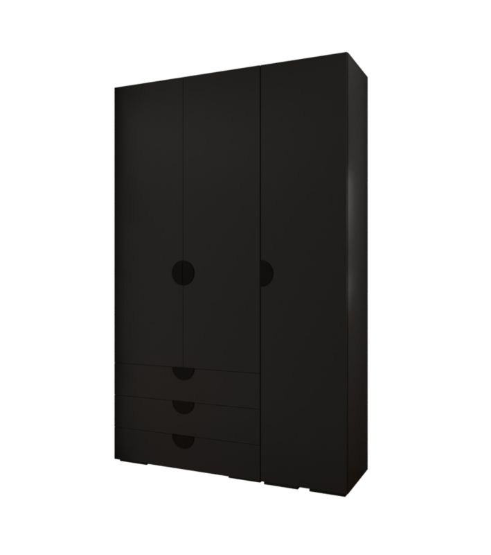 Garderoba wysoka do przedpokoju Abiks INOVA 4 Z17 czarny+czarny 1 szt.