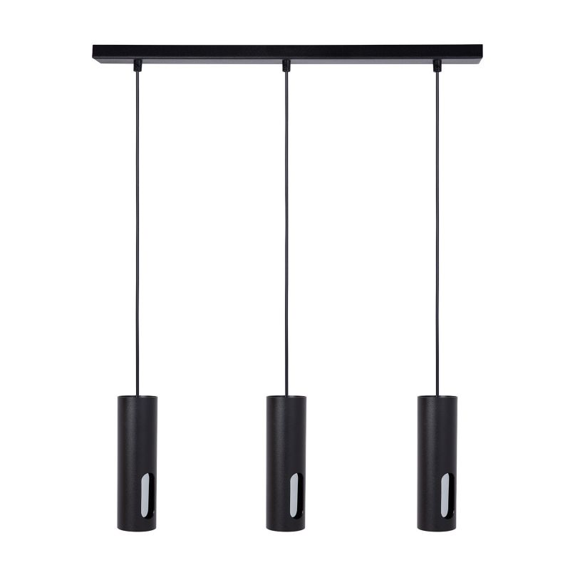 Lampa wisząca Sigma Lighting Flow 5006 czarno-srebrna do kuchni 3xGU10 x 1 szt.