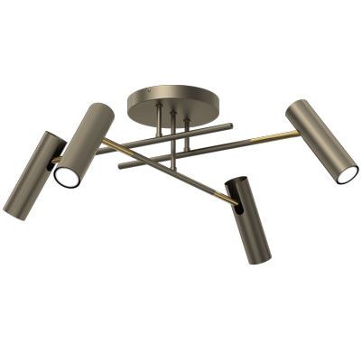 Lampa sufitowa wisząca Luminex Axion 2688 tytanowy złoto-złoty połysk minimalistyczna 4xGU10 x 8W 1 szt.