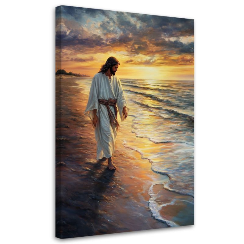 Obraz religijny Feeby Jezus Chrystus idący po wodzie 60x90cm 1szt