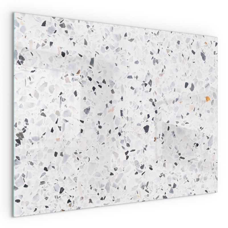 Szklana Podkładka Pod Kominek Prostokąt Wallfluent 80x60 cm Kamienny wzór z drobnymi detalami 1 szt.