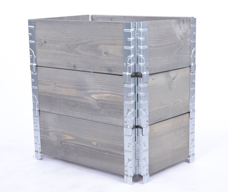 Skrzynia na warzywa MODO24 60x60x40 cm impregnowane szare drewno 1 szt.