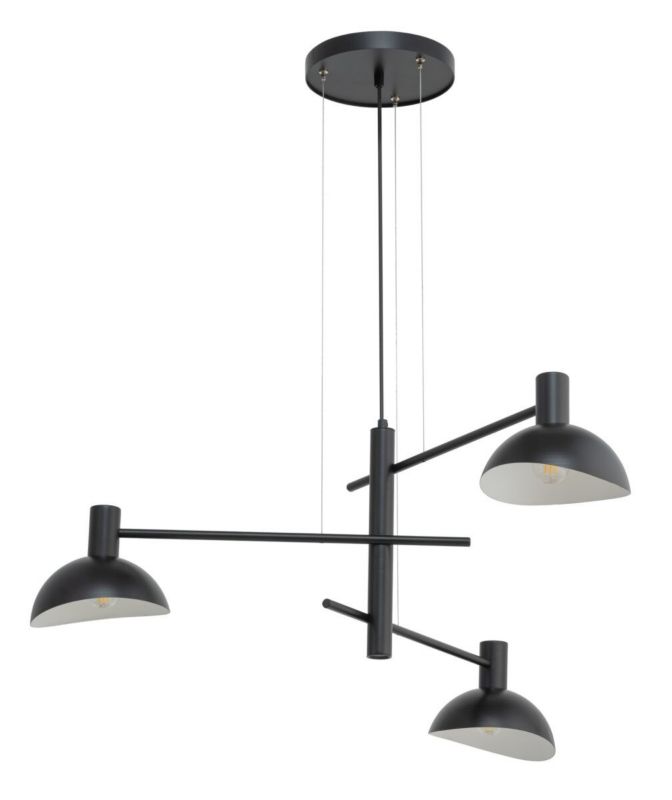 Lampa wisząca Sigma Lighting Artis 2083 czarno-biała dekoracyjna 3xE14 x 1 szt.