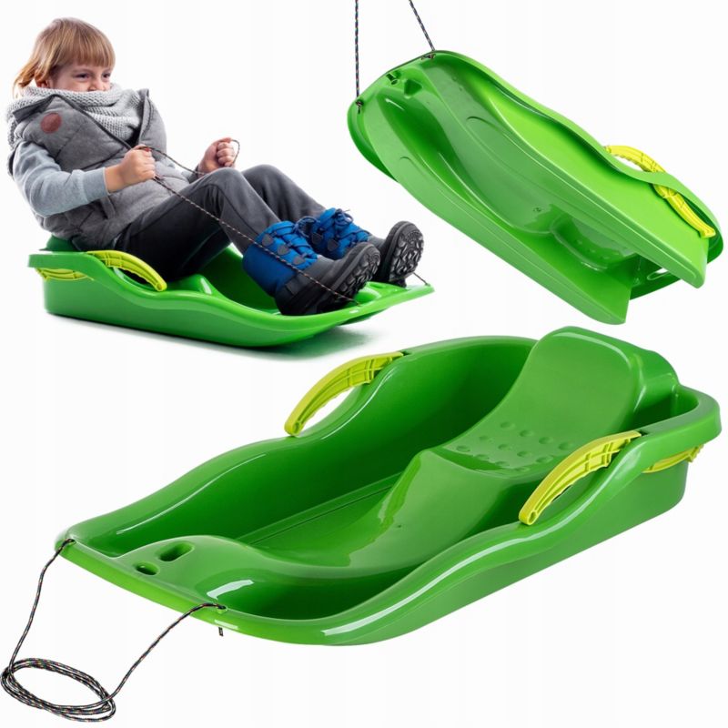 Sanki KADAX Z Hamulcami Oparciem Plastikowe Ślizg Zjazdowy Bobslej Duży 1szt.