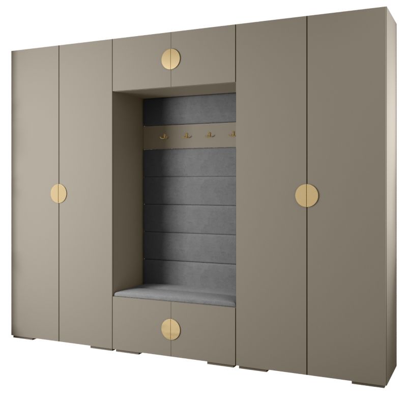 Garderoba do przedpokoju Abiks INOVA 4 Z9 kaszmir+złoty+manila16 1 szt.