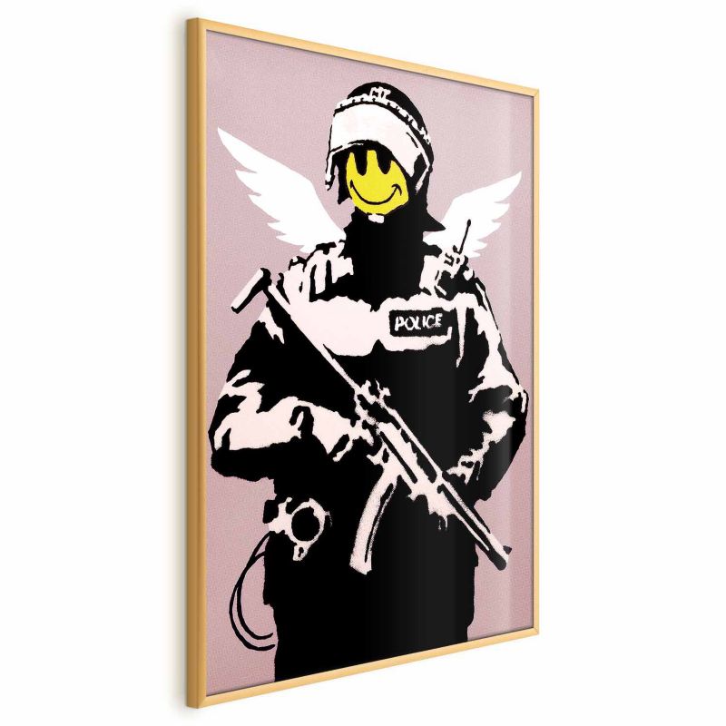 Plakat Artgeist Policjant 21x30 cm z ramą złotą 1 szt