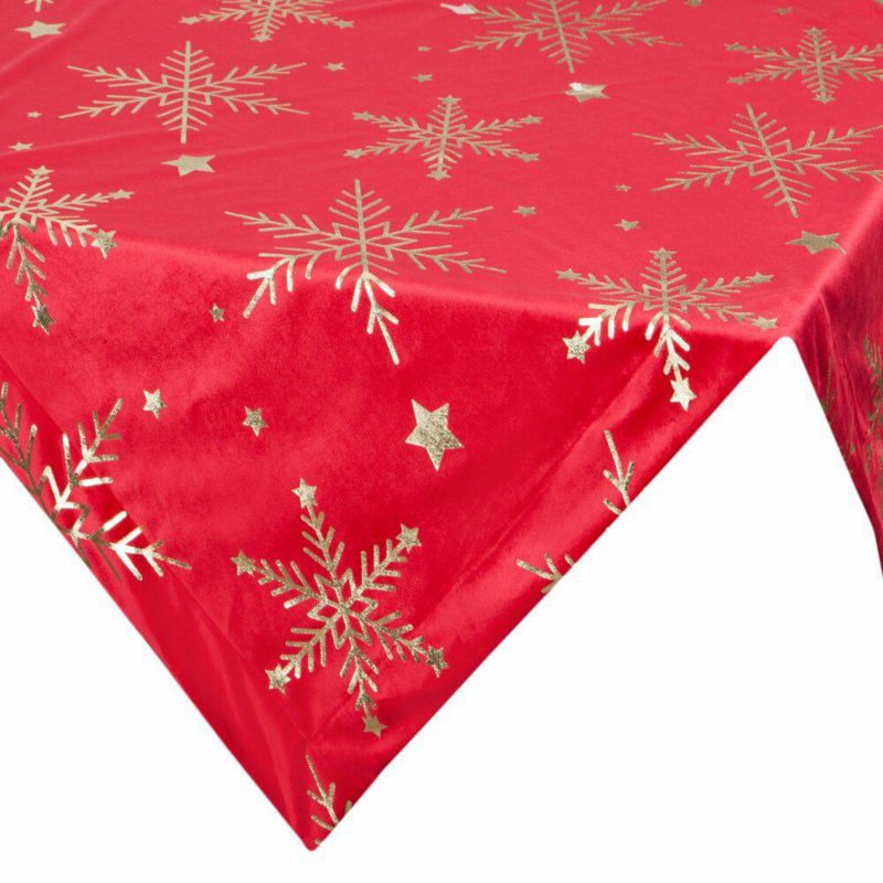 Obrus Świąteczny 14A Eurofirany Czerwony Poliester 85x85 cm 1 szt.
