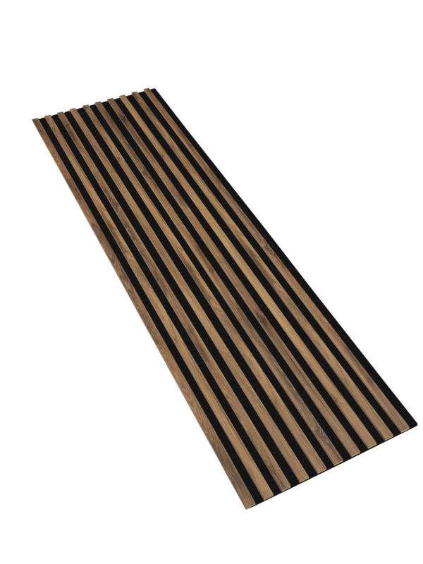 Lamele Ścienne na Czarnej Płycie SunWood 275x58cm Panele Dekoracyjne Dąb Valencia 1 szt.